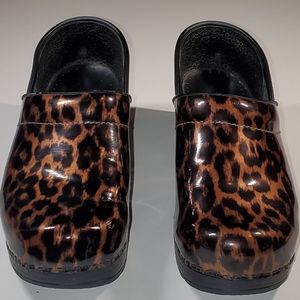 DANSKO Golden Cheetah Clogs for Womans